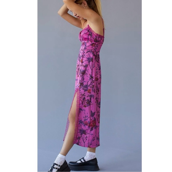 UO Audrey Lace Midi Slip Dress M - Picture 2 of 8